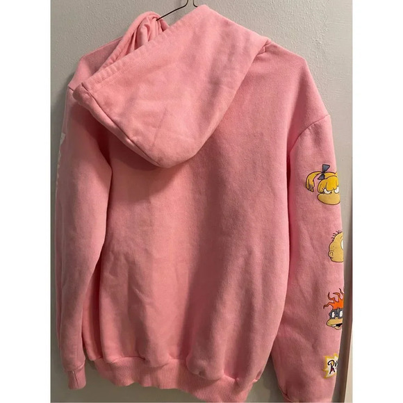 NICKELODEON RUGRATS DONT BE A BABY HOODIE UNISEX MEN WOMEN SIZE SMALL. HAS STAIN - Picture 8 of 13